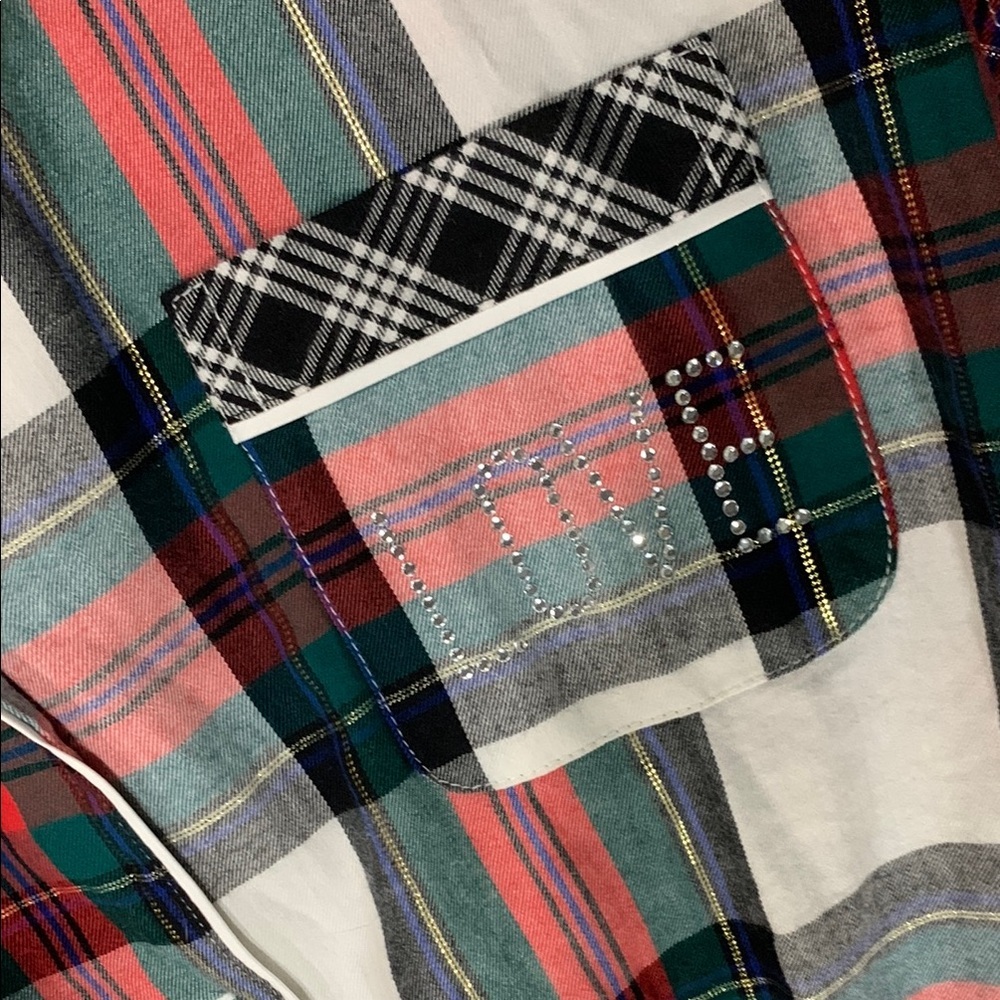 NWT Victorias Secret Plaid Button-Up Romper - Picture 4 of 5